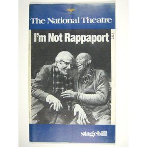 I'm Not Rappaport Stagebill 1987 National Theatre Judd Hirsch Cleavon Little